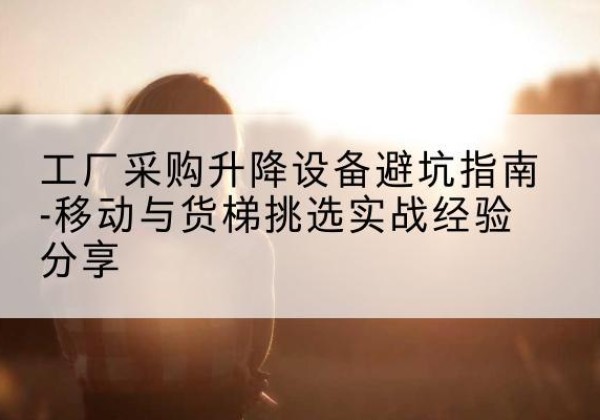 东坡移动式升降机怎么选-工厂采购升降设备避坑指南-移动与货梯挑选实战经验分享