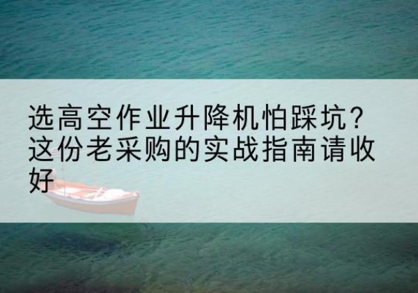 东坡高空作业升降机厂家推荐-选高空作业升降机怕踩坑？这份老采购的实战指南请收好